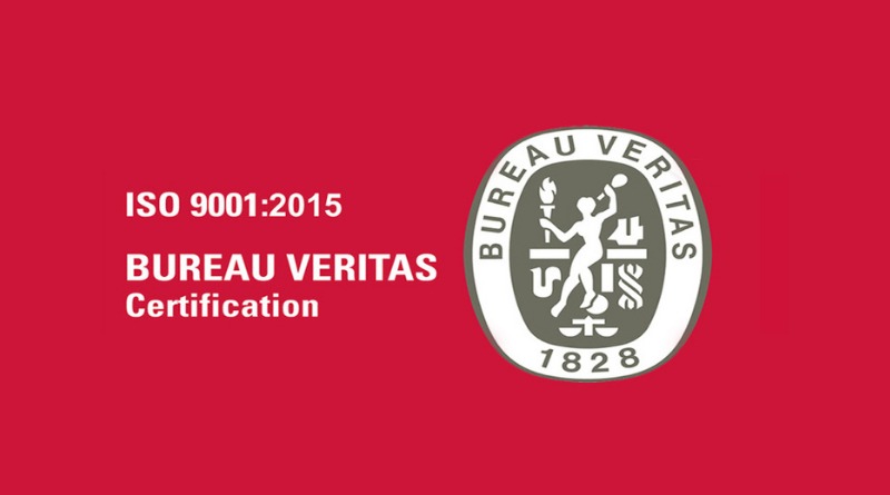Certification ISO 9001:2015 par Bureau Veritas